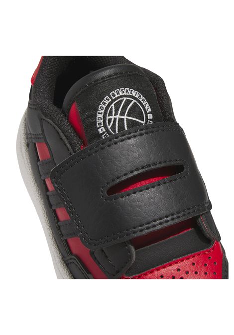 Adidas Rapid Court CF Shoes Black Red Infant ADIDAS CORE | Sneakers | JR1024-